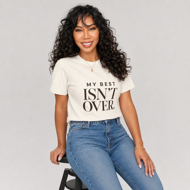My Best Isn&rsquo;t Over. tee worn in Ivory